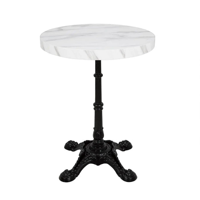 Bolero Pre-Drilled Round Table Top Marble Effect 600 mm  Table Top