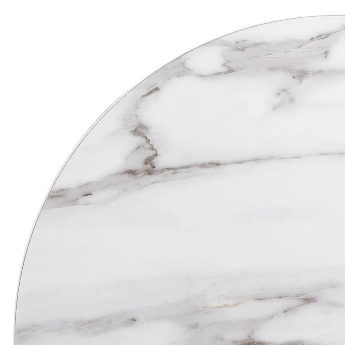 Bolero Pre-Drilled Round Table Top Marble Effect 600 mm  Table Top