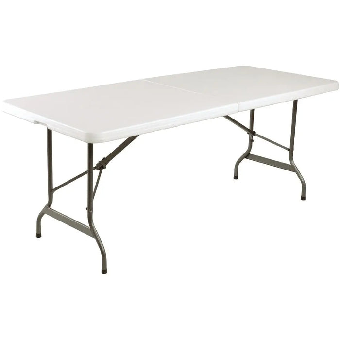 Bolero Rectangular Centre Folding Table 6ft White - U579 - Simply Hospitality NZ