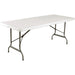 Bolero Rectangular Centre Folding Table 6ft White - U579 - Simply Hospitality NZ