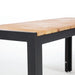Bolero Rectangular Steel & Acacia Benches 1000mm 2 Pack  Cafe Chairs