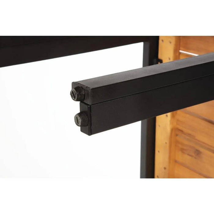 Bolero Rectangular Steel & Acacia Benches 1000mm 2 Pack  Cafe Chairs