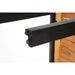 Bolero Rectangular Steel & Acacia Benches 1000mm 2 Pack  Cafe Chairs