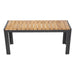 Bolero Rectangular Steel & Acacia Benches 1000mm 2 Pack  Cafe Chairs