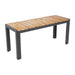 Bolero Rectangular Steel & Acacia Benches 1000mm 2 Pack  Cafe Chairs
