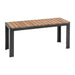 Bolero Rectangular Steel and Acacia Benches 1000mm (2 Pack) - DS154 - Simply Hospitality NZ