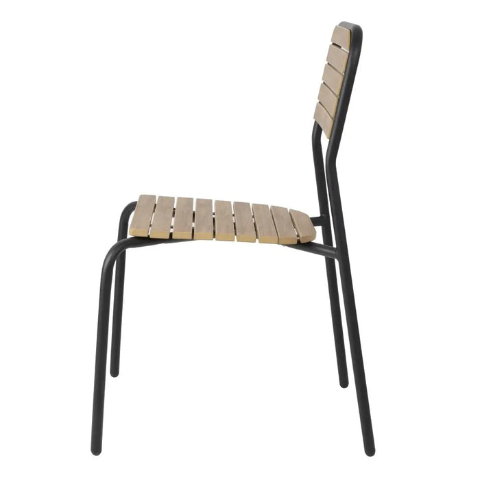 Bolero Santorini Wood-Effect Outdoor Chairs 4 Pack  Cafe Chairs
