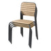 Bolero Santorini Wood-Effect Outdoor Chairs 4 Pack  Cafe Chairs
