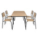 Bolero Santorini Wood-Effect Outdoor Chairs 4 Pack  Cafe Chairs