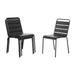 Bolero Slatted Steel Side Chairs Grey (Pack of 4) - CS727 - Simply Hospitality NZ