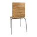 Bolero Square Back Side Chair Zebrano Pack of 4  Cafe Chairs