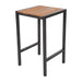 Bolero Square Steel & Acacia Bar Table 600 mm  Cafe Tables