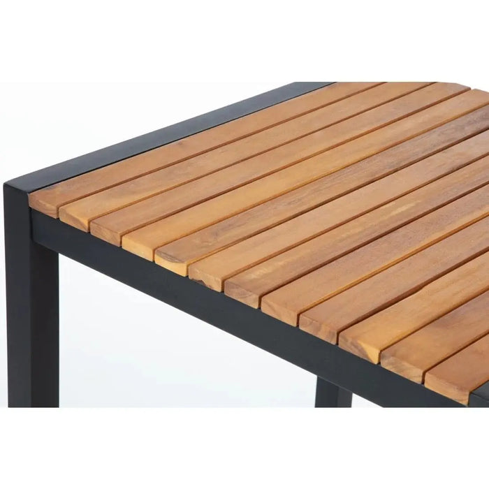 Bolero Square Steel & Acacia Bar Table 600 mm  Cafe Tables