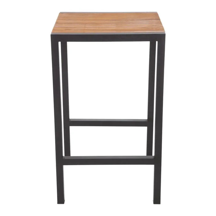 Bolero Square Steel & Acacia Bar Table 600 mm  Cafe Tables