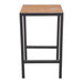 Bolero Square Steel & Acacia Bar Table 600 mm  Cafe Tables