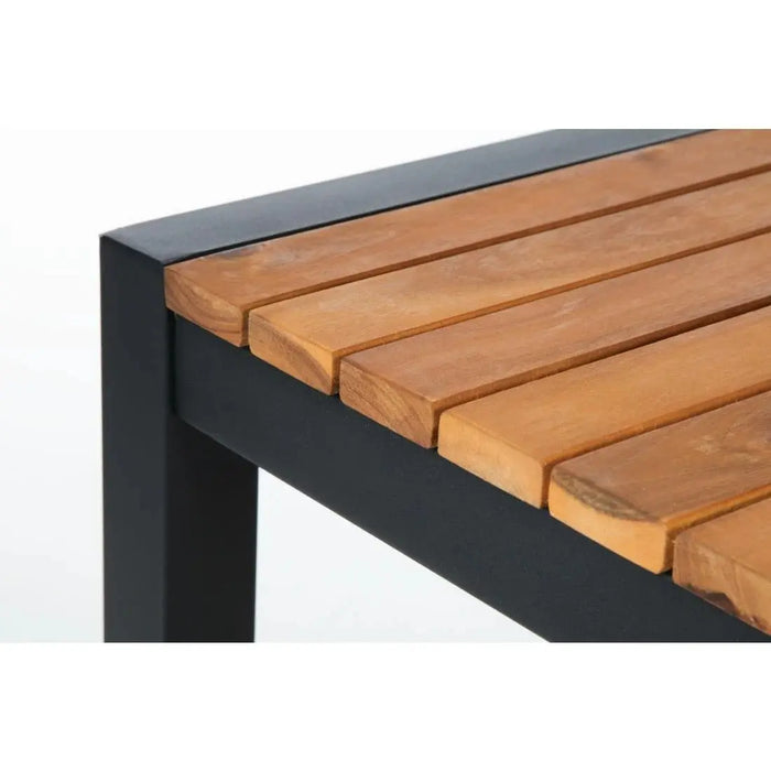 Bolero Square Steel & Acacia Bar Table 600 mm  Cafe Tables