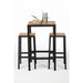 Bolero Square Steel & Acacia Bar Table 600 mm  Cafe Tables