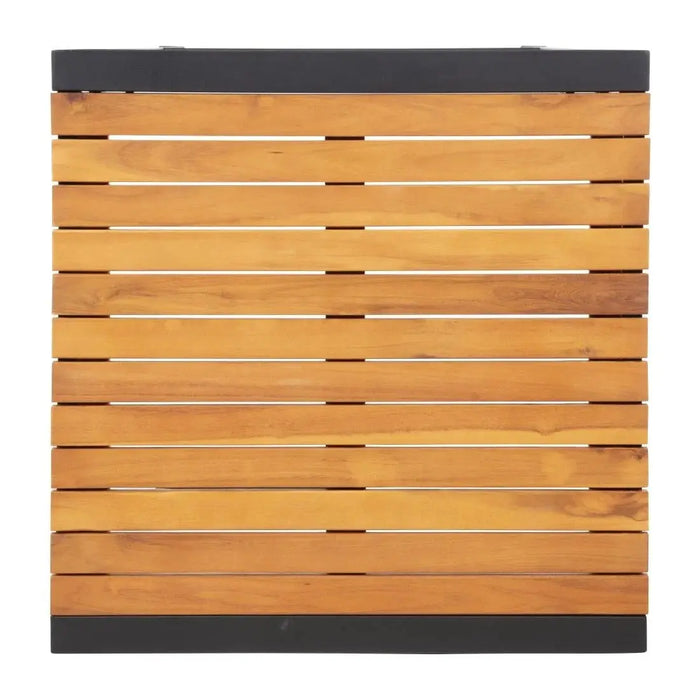 Bolero Square Steel & Acacia Bar Table 600 mm  Cafe Tables