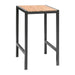 Bolero Square Steel & Acacia Bar Table 600 mm  Cafe Tables