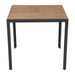 Bolero Square Steel & Acacia Table 800mm  Cafe Tables
