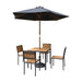 Bolero Square Steel & Acacia Table 800mm  Cafe Tables