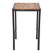 Bolero Square Steel and Acacia Bar Table 600mm - DS155 - Simply Hospitality NZ