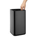 Bolero Square Waste Bin Titanium 7Ltr  Rubbish Bins