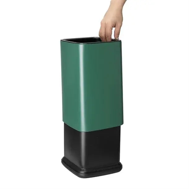 Bolero Square Waste Bin Titanium 7Ltr  Rubbish Bins