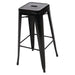 Bolero Steel Bistro High Stools Black Pack of 4  Bar Stools