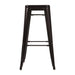 Bolero Steel Bistro High Stools Black Pack of 4  Bar Stools