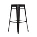 Bolero Steel Bistro High Stools Black Pack of 4  Bar Stools