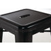 Bolero Steel Bistro High Stools Black Pack of 4  Bar Stools