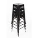 Bolero Steel Bistro High Stools Black Pack of 4  Bar Stools