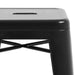 Bolero Steel Bistro High Stools Black Pack of 4  Bar Stools