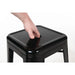 Bolero Steel Bistro High Stools Black Pack of 4  Bar Stools