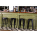 Bolero Steel Bistro High Stools Black Pack of 4  Bar Stools