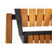Bolero Steel & Acacia Wood Arm Chair 4 Pack  Cafe Chairs