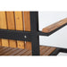 Bolero Steel & Acacia Wood Arm Chair 4 Pack  Cafe Chairs