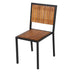 Bolero Steel & Acacia Wood Side Chair 4-Pack  Cafe Chairs