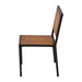 Bolero Steel & Acacia Wood Side Chair 4-Pack  Cafe Chairs
