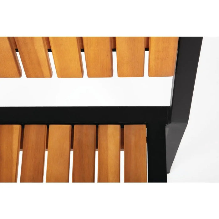 Bolero Steel & Acacia Wood Side Chair 4-Pack  Cafe Chairs