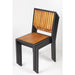 Bolero Steel & Acacia Wood Side Chair 4-Pack  Cafe Chairs