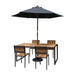 Bolero Steel & Acacia Wood Side Chair 4-Pack  Cafe Chairs