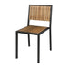 Bolero Steel & Acacia Wood Side Chair 4-Pack  Cafe Chairs