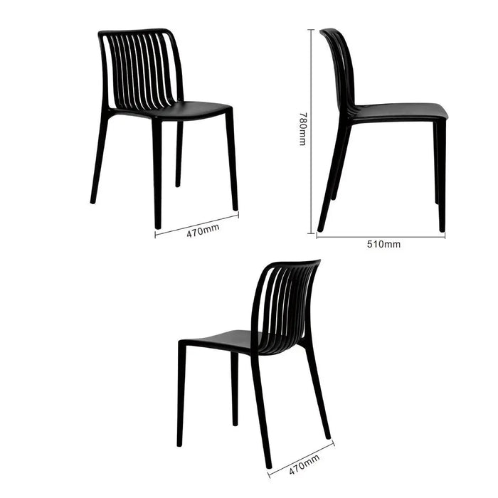 Bolero Verona Café Chairs Black  Cafe Chairs