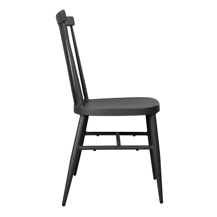 Bolero Windsor Aluminium Black Chairs 4 Pack  Cafe Chairs