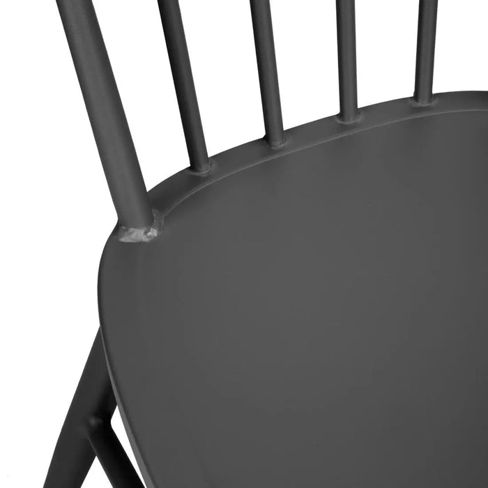 Bolero Windsor Aluminium Black Chairs 4 Pack  Cafe Chairs