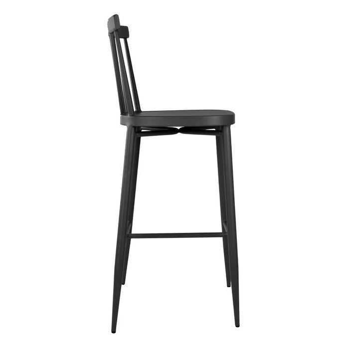 Bolero Windsor Aluminium Black High Stools 2 Pack  Bar Stools