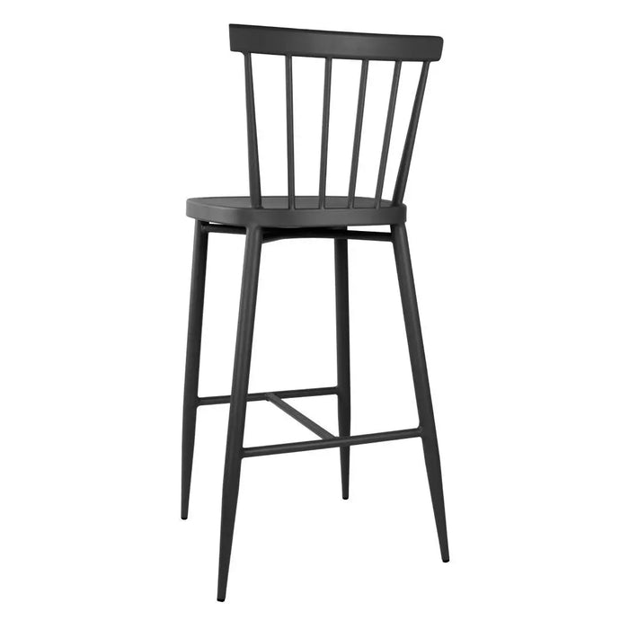 Bolero Windsor Aluminium Black High Stools 2 Pack  Bar Stools