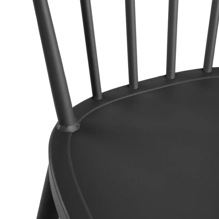 Bolero Windsor Aluminium Black High Stools 2 Pack  Bar Stools